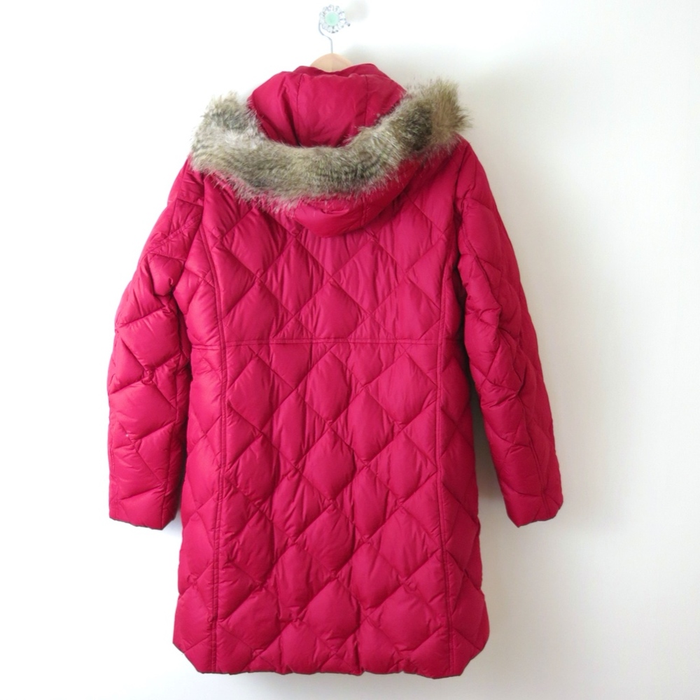 Eddie Bauer Red Goose Down Hooded Puffer Parker (700 Fill Power) - Picture 3 of 8